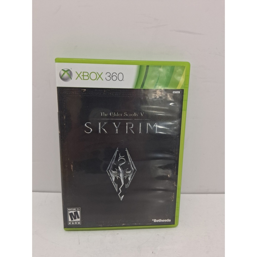 The Elder Scrolls V Skyrim Xbox 360 Bethesda RPG Video Game with Map NTSC